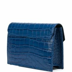 Marchesa Handbags Textured Leather Quartz Crystal Handbag