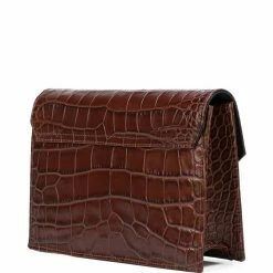 Marchesa Handbags Textured Leather Quartz Crystal Handbag