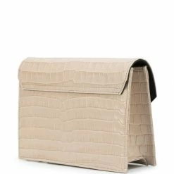 Marchesa Handbags Textured Leather Quartz Crystal Handbag