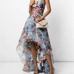 Marchesa Handbags Textured Leather Quartz Crystal Handbag