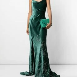 Marchesa Handbags Textured Leather Quartz Crystal Handbag