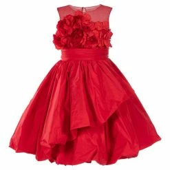 Marchesa Kids The Flower Girl Sculptural Taffeta Gown