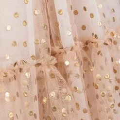 Marchesa Kids Crystal Embellished Polka Dot Tulle Gown