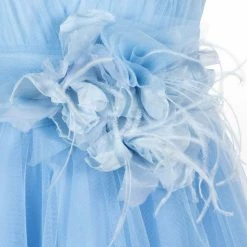 Marchesa Kids The Flower Girl Flower Embellished Draped Tulle Gown