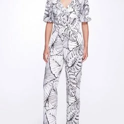 Marchesa Notte Linen Jumpsuit