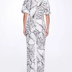 Marchesa Notte Linen Jumpsuit