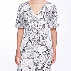 Marchesa Notte Linen Jumpsuit