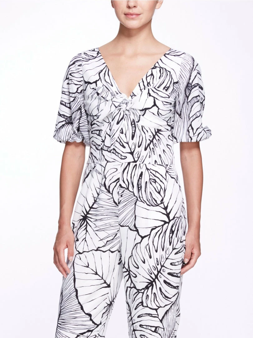 Marchesa Notte Linen Jumpsuit