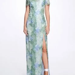 Marchesa Notte Lace Guipure Gown