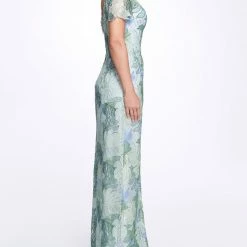 Marchesa Notte Lace Guipure Gown