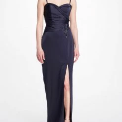 Marchesa Notte Sleeveless Sweetheart Neckline Gown