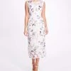 Marchesa Notte Dutch Floral Printed Guipure Lace Tea-Length Gown