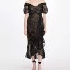 Marchesa Notte Off The Shoulder Guipure Gown