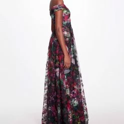 Marchesa Notte Tulle A-line Gown