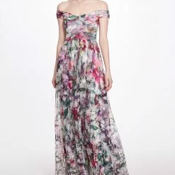 Marchesa Notte Tulle A-line Gown
