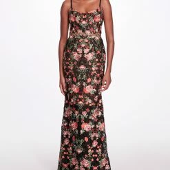 Marchesa Notte Guipure Mermaid Gown