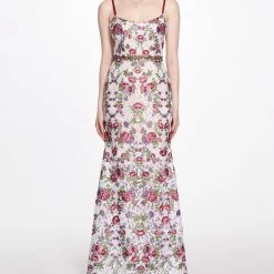 Marchesa Notte Guipure Mermaid Gown